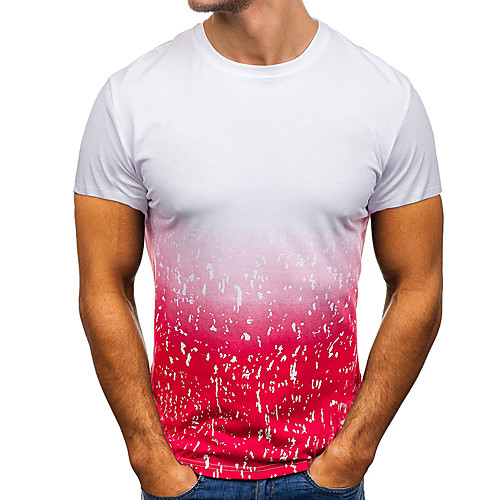 Men's T shirt Solid Colored Geometric Short Sleeve Daily Tops Basic Elegant Black Red
Men's T shirt Solid Colored Geometric Short Sleeve Daily Tops Basic Elegant Black Red