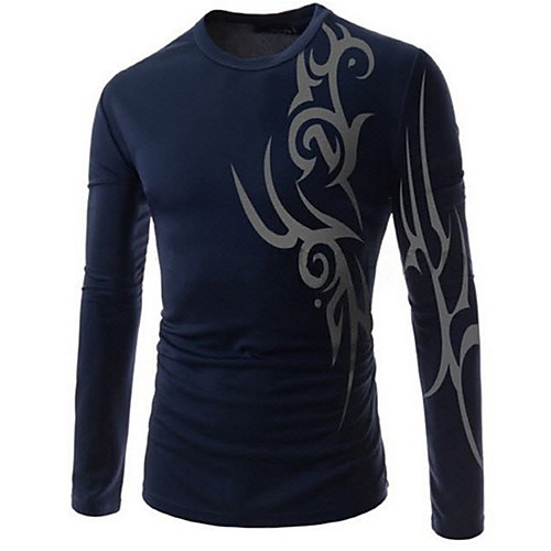 Men's Geometric Graphic Print Slim T-shirt - Cotton Basic Daily Casual Round Neck White / Black / Red / Navy Blue / Long Sleeve
Men's Geometric Graphic Print Slim T-shirt - Cotton Basic Daily Casual Round Neck White / Black / Red / Navy Blue / Long Sleeve