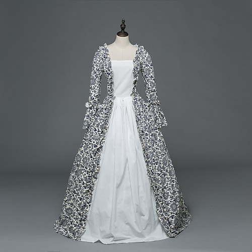 Princess Maria Antonietta Floral Style Rococo Victorian Renaissance Vacation Dress Dress Party Costume Masquerade Women's Lace Costume Ink Blue Vintage Cosplay Christmas Halloween Party / Evening 3/4
Princess Maria Antonietta Floral Style Rococo Victorian Renaissance Vacation Dress Dress Party Costume Masquerade Women's Lace Costume Ink Blue Vintage Cosplay Christmas Halloween Party / Evening 3/4