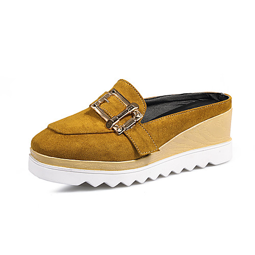 Women's Suede Summer / Fall Casual Clogs & Mules Creepers Square Toe Black / Yellow
Women's Suede Summer / Fall Casual Clogs & Mules Creepers Square Toe Black / Yellow