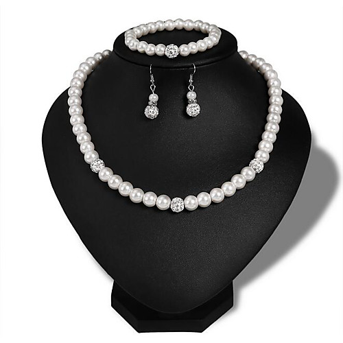 Women's Pearl Bridal Jewelry Sets Retro Love Stylish Elegant Cute Imitation Pearl Earrings Jewelry Silver For Wedding Party Daily 1 set
Women's Pearl Bridal Jewelry Sets Retro Love Stylish Elegant Cute Imitation Pearl Earrings Jewelry Silver For Wedding Party Daily 1 set