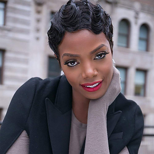 Human Hair Wig Short Wavy Bob Party Women Sexy Lady Machine Made Brazilian Hair Women's Black#1B Dark Brown 6 inch
Human Hair Wig Short Wavy Bob Party Women Sexy Lady Machine Made Brazilian Hair Women's Black#1B Dark Brown 6 inch