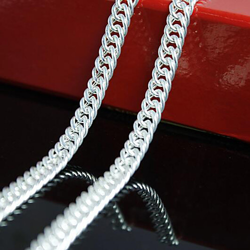 Men's Chain Necklace Chains Braided Mariner Chain Fashion Classic Copper Silver Plated Silver 56 cm Necklace Jewelry 1pc For Daily Work
Men's Chain Necklace Chains Braided Mariner Chain Fashion Classic Copper Silver Plated Silver 56 cm Necklace Jewelry 1pc For Daily Work