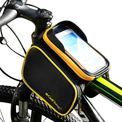 

CoolChange Cell Phone Bag Bike Frame Bag Top Tube Top Tube Bag 6.2 inch Touch Screen Reflective Waterproof Cycling for Samsung Galaxy S6 iPhone 5C iPhone 4/4S Black Yellow / Black Blue Cycling / Bike