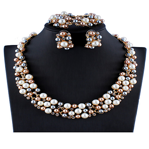 Women's White Multicolor Bridal Jewelry Sets Link / Chain Flower Gypsophila Luxury Vintage Colorful Imitation Pearl Rhinestone Earrings Jewelry White / Rainbow For Wedding Party Engagement Holiday
Women's White Multicolor Bridal Jewelry Sets Link / Chain Flower Gypsophila Luxury Vintage Colorful Imitation Pearl Rhinestone Earrings Jewelry White / Rainbow For Wedding Party Engagement Holiday