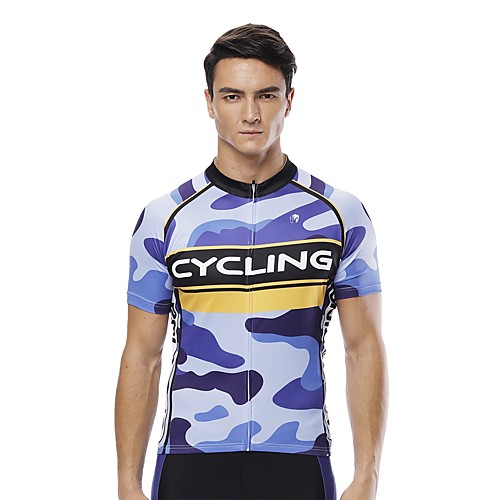 ILPALADINO Men's Short Sleeve Cycling Jersey Navy Blue Camo / Camouflage Bike Jersey Top Road Bike Cycling UV Resistant Reflective Strips Back Pocket Sports Clothing Apparel
ILPALADINO Men's Short Sleeve Cycling Jersey Navy Blue Camo / Camouflage Bike Jersey Top Road Bike Cycling UV Resistant Reflective Strips Back Pocket Sports Clothing Apparel
