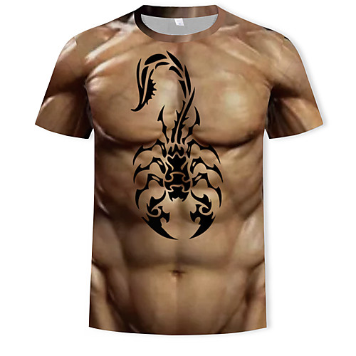 Men's T shirt 3D Simulation Animal Plus Size Print Short Sleeve Club Tops Sexy Rock Khaki
Men's T shirt 3D Simulation Animal Plus Size Print Short Sleeve Club Tops Sexy Rock Khaki