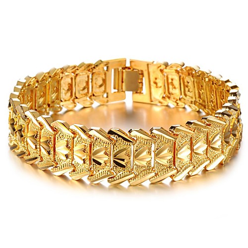 Men's Chain Bracelet Tennis Bracelet Bracelet 3D Fashion Fashion 18K Gold Plated Bracelet Jewelry Gold For Christmas Halloween Party Evening Gift Festival
Men's Chain Bracelet Tennis Bracelet Bracelet 3D Fashion Fashion 18K Gold Plated Bracelet Jewelry Gold For Christmas Halloween Party Evening Gift Festival