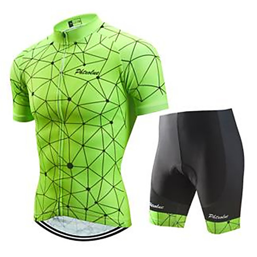 Malciklo Men's Short Sleeve Cycling Jersey with Shorts Black / Green Plaid Checkered Bike Clothing Suit Breathable Quick Dry Ultraviolet Resistant Sports Plaid Checkered Mountain Bike MTB Road Bike
Malciklo Men's Short Sleeve Cycling Jersey with Shorts Black / Green Plaid Checkered Bike Clothing Suit Breathable Quick Dry Ultraviolet Resistant Sports Plaid Checkered Mountain Bike MTB Road Bike