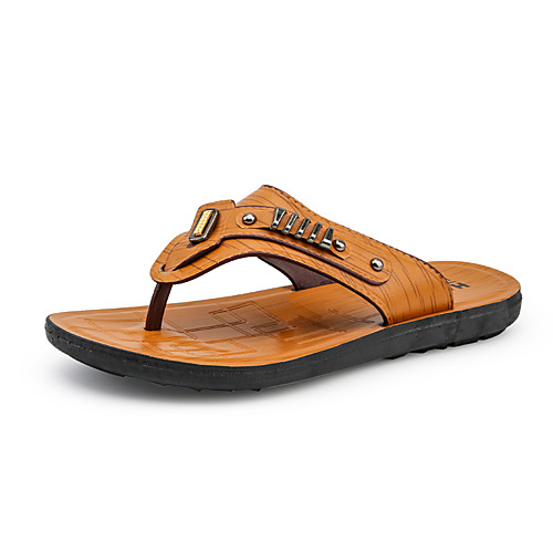 Men's Summer Casual / Beach Daily Home Slippers & Flip-Flops Microfiber Breathable Non-slipping Yellow / Brown Slogan
Men's Summer Casual / Beach Daily Home Slippers & Flip-Flops Microfiber Breathable Non-slipping Yellow / Brown Slogan