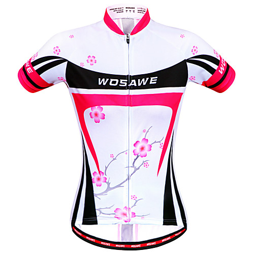 WOSAWE Women's Short Sleeve Cycling Jersey Tankini Red Floral Botanical Bike Jersey Top Mountain Bike MTB Road Bike Cycling Windproof Breathable Quick Dry Sports Clothing Apparel / Anatomic Design
WOSAWE Women's Short Sleeve Cycling Jersey Tankini Red Floral Botanical Bike Jersey Top Mountain Bike MTB Road Bike Cycling Windproof Breathable Quick Dry Sports Clothing Apparel / Anatomic Design