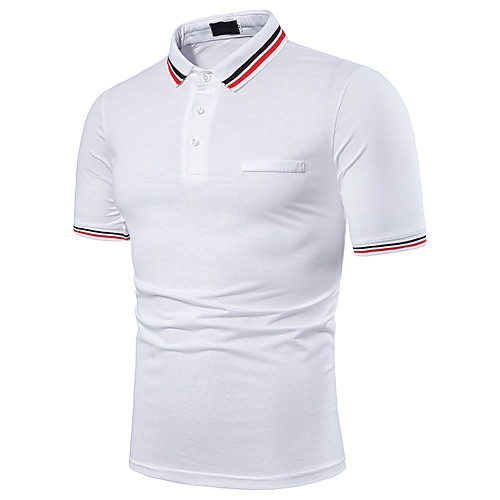 Men's Solid Colored Polo - Cotton Basic Elegant Daily Going out Shirt Collar White / Navy Blue / Short Sleeve
Men's Solid Colored Polo - Cotton Basic Elegant Daily Going out Shirt Collar White / Navy Blue / Short Sleeve