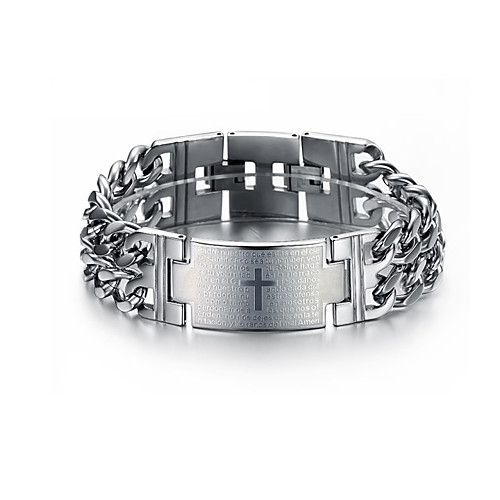 Men's Chain Bracelet Link Bracelet Two tone Cross Tire Stylish Punk Trendy Titanium Steel Bracelet Jewelry Silver For Party Gift Daily Carnival Club
Men's Chain Bracelet Link Bracelet Two tone Cross Tire Stylish Punk Trendy Titanium Steel Bracelet Jewelry Silver For Party Gift Daily Carnival Club