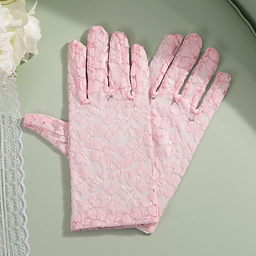 Lace Wrist Length Glove Party / Evening / Elegant With Embroidery / Solid 
Lace Wrist Length Glove Party / Evening / Elegant With Embroidery / Solid