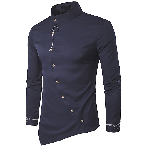 Men's Solid Colored Shirt - Cotton Basic Elegant Daily Wear Casual / Daily Standing Collar Wine / White / Black / Navy Blue / Gray / Light Blue / Long Sleeve
Men's Solid Colored Shirt - Cotton Basic Elegant Daily Wear Casual / Daily Standing Collar Wine / White / Black / Navy Blue / Gray / Light Blue / Long Sleeve