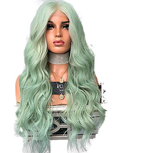 Synthetic Lace Front Wig Wavy Middle Part Lace Front Wig Long Mint Green Synthetic Hair 20-26 inch Women's Adjustable Heat Resistant Party Green
Synthetic Lace Front Wig Wavy Middle Part Lace Front Wig Long Mint Green Synthetic Hair 20-26 inch Women's Adjustable Heat Resistant Party Green