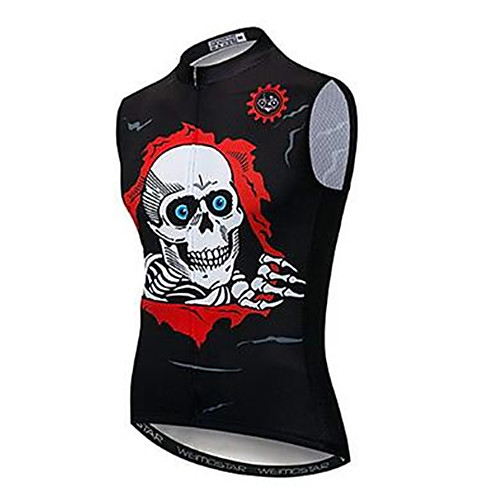 21Grams Skull Men's Sleeveless Cycling Jersey - Black Bike Jersey Top Breathable Quick Dry Moisture Wicking Sports Polyester Elastane Terylene Mountain Bike MTB Road Bike Cycling Clothing Apparel
21Grams Skull Men's Sleeveless Cycling Jersey - Black Bike Jersey Top Breathable Quick Dry Moisture Wicking Sports Polyester Elastane Terylene Mountain Bike MTB Road Bike Cycling Clothing Apparel