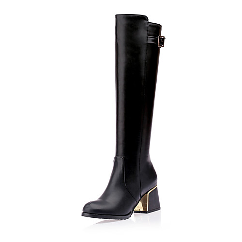 Women's Boots Block Heel Boots Chunky Heel Round Toe Knee High Boots Classic Daily Party & Evening PU Buckle Solid Colored White Black Brown
Women's Boots Block Heel Boots Chunky Heel Round Toe Knee High Boots Classic Daily Party & Evening PU Buckle Solid Colored White Black Brown