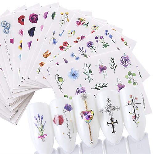 

24 pcs Water Transfer Sticker Flower Series / Roses nail art Manicure Pedicure Universal Stylish / Sweet Daily