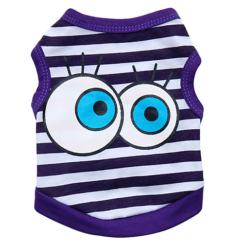 Cat Dog Shirt / T-Shirt Puppy Clothes Horizontal Stripes Eye Cartoon Fashion Dog Clothes Puppy Clothes Dog Outfits Breathable Black Purple Blue Costume Boys' Girls' for Girl and Boy Dog Cotton XS S M
Cat Dog Shirt / T-Shirt Puppy Clothes Horizontal Stripes Eye Cartoon Fashion Dog Clothes Puppy Clothes Dog Outfits Breathable Black Purple Blue Costume Boys' Girls' for Girl and Boy Dog Cotton XS S M