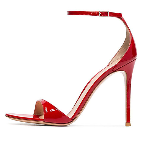 Women's Sandals Heel Sandals Fall / Spring & Summer Stiletto Heel Open Toe Minimalism Daily Party & Evening Buckle Solid Colored Faux Leather Red
Women's Sandals Heel Sandals Fall / Spring & Summer Stiletto Heel Open Toe Minimalism Daily Party & Evening Buckle Solid Colored Faux Leather Red