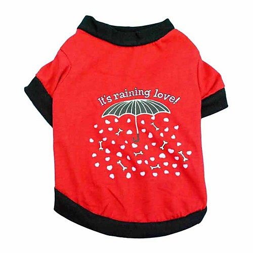 

Dog Shirt / T-Shirt Vest Puppy Clothes Geometric Quotes & Sayings Sweet Style Casual / Daily Dog Clothes Puppy Clothes Dog Outfits Red Fuchsia Costume for Girl and Boy Dog Cotton XS S M L