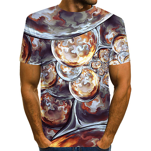 Men's T shirt Graphic Color Block 3D Print Short Sleeve Street Tops Streetwear Exaggerated Light Brown
Men's T shirt Graphic Color Block 3D Print Short Sleeve Street Tops Streetwear Exaggerated Light Brown