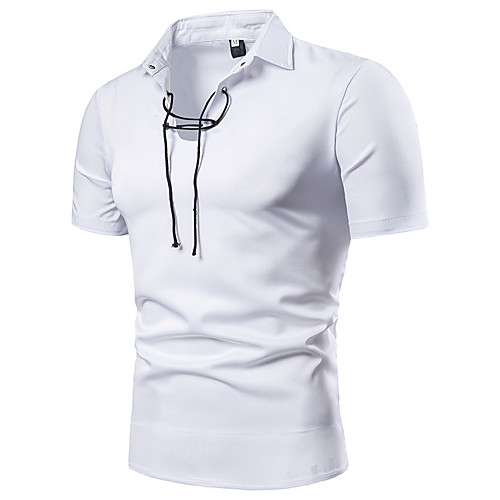 Men's Solid Colored Polo - Cotton Basic Elegant Daily Going out Shirt Collar White / Black / Short Sleeve
Men's Solid Colored Polo - Cotton Basic Elegant Daily Going out Shirt Collar White / Black / Short Sleeve