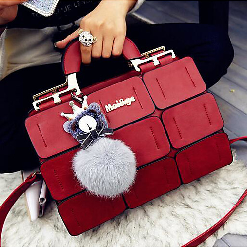 Women's Bags PU Leather Satchel Top Handle Bag Zipper Solid Color Daily Handbags Black Purple Red Gray
Women's Bags PU Leather Satchel Top Handle Bag Zipper Solid Color Daily Handbags Black Purple Red Gray