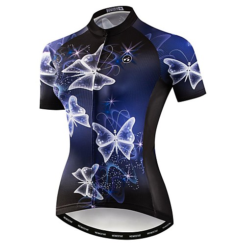 21Grams Women's Short Sleeve Cycling Jersey Polyester Elastane Blue Butterfly Bike Jersey Top Mountain Bike MTB Road Bike Cycling Breathable Quick Dry Moisture Wicking Sports Clothing Apparel
21Grams Women's Short Sleeve Cycling Jersey Polyester Elastane Blue Butterfly Bike Jersey Top Mountain Bike MTB Road Bike Cycling Breathable Quick Dry Moisture Wicking Sports Clothing Apparel