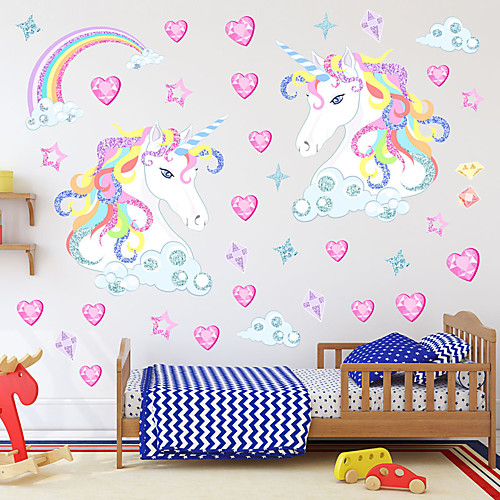 

3D / Fairies Wall Stickers Plane Wall Stickers / Animal Wall Stickers Decorative Wall Stickers, PVC Home Decoration Wall Decal Wall Decoration 1pc / Removable