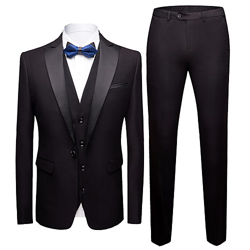 Tuxedos Standard Fit Peak Single Breasted One-button Polyester Solid Colored
Tuxedos Standard Fit Peak Single Breasted One-button Polyester Solid Colored