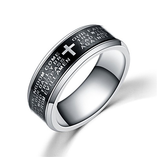 Men's Band Ring Ring Tail Ring 1pc Black Stainless Steel Titanium Steel Circular Basic Fashion Gift Daily Jewelry Cross Cool
Men's Band Ring Ring Tail Ring 1pc Black Stainless Steel Titanium Steel Circular Basic Fashion Gift Daily Jewelry Cross Cool