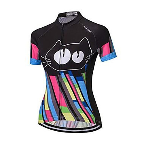 21Grams Cat Rainbow Women's Short Sleeve Cycling Jersey - Black Bike Jersey Top Breathable Quick Dry Moisture Wicking Sports Elastane Terylene Polyester Taffeta Mountain Bike MTB Road Bike Cycling
21Grams Cat Rainbow Women's Short Sleeve Cycling Jersey - Black Bike Jersey Top Breathable Quick Dry Moisture Wicking Sports Elastane Terylene Polyester Taffeta Mountain Bike MTB Road Bike Cycling