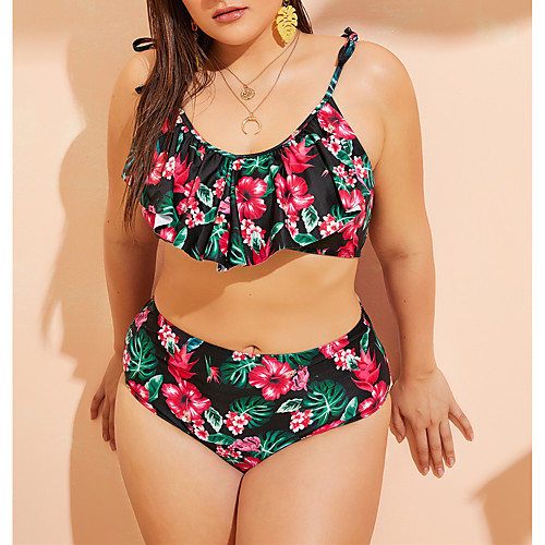 Women's Basic Black Halter Tankini Swimwear Swimsuit - Floral Print L XL 2XL Black
Women's Basic Black Halter Tankini Swimwear Swimsuit - Floral Print L XL 2XL Black