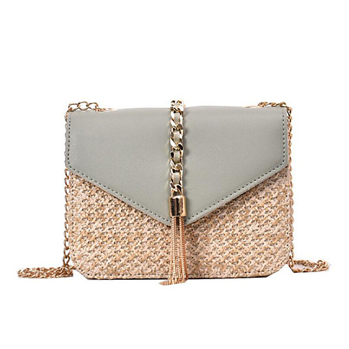 Women's Straw Crossbody Bag Color Block White / Black / Brown / Fall & Winter
Women's Straw Crossbody Bag Color Block White / Black / Brown / Fall & Winter