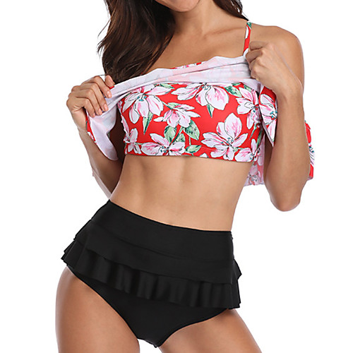 Women's High Waisted Swimsuit Swimwear Short Sleeve 2 Piece - Swimming Diving Floral / Botanical Patchwork Spring / Micro-elastic
Women's High Waisted Swimsuit Swimwear Short Sleeve 2 Piece - Swimming Diving Floral / Botanical Patchwork Spring / Micro-elastic