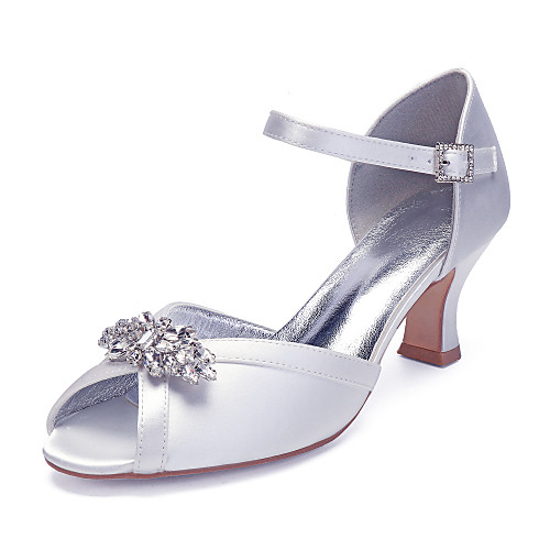 Women's Wedding Shoes Cuban Heel Peep Toe Classic Vintage Wedding Party & Evening Satin Rhinestone Crystal Solid Colored Wine White Black
Women's Wedding Shoes Cuban Heel Peep Toe Classic Vintage Wedding Party & Evening Satin Rhinestone Crystal Solid Colored Wine White Black