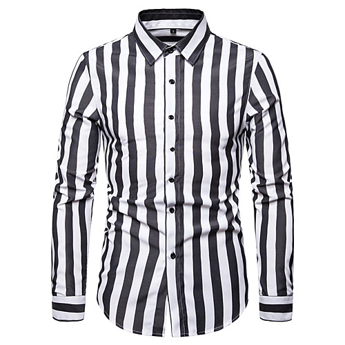 Men's Shirt Other Prints Striped Print Long Sleeve Daily Tops Basic Formal Black Blue Red
Men's Shirt Other Prints Striped Print Long Sleeve Daily Tops Basic Formal Black Blue Red