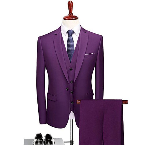 Tuxedos Standard Fit Notch Single Breasted One-button Polyester Solid Colored
Tuxedos Standard Fit Notch Single Breasted One-button Polyester Solid Colored
