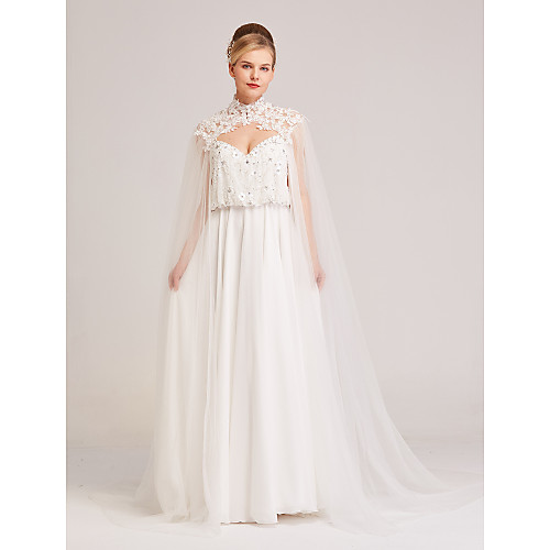 Sleeveless Capes Tulle Wedding / Party / Evening Women's Wrap With Floral / Button
Sleeveless Capes Tulle Wedding / Party / Evening Women's Wrap With Floral / Button