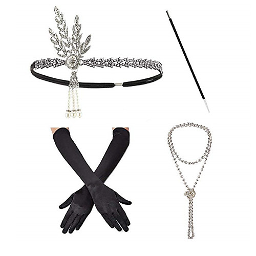 Headbands Pearl Necklace Outfits 1920s Alloy For The Great Gatsby Cosplay Women's Costume Jewelry Fashion Jewelry / Gloves / Cigarette Stick
Headbands Pearl Necklace Outfits 1920s Alloy For The Great Gatsby Cosplay Women's Costume Jewelry Fashion Jewelry / Gloves / Cigarette Stick