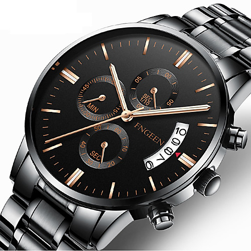 Men's Dress Watch Quartz Formal Style Stylish Stainless Steel Black / Silver 30 m Calendar / date / day Analog Luxury Fashion - Black Black / White Silver One Year Battery Life
Men's Dress Watch Quartz Formal Style Stylish Stainless Steel Black / Silver 30 m Calendar / date / day Analog Luxury Fashion - Black Black / White Silver One Year Battery Life