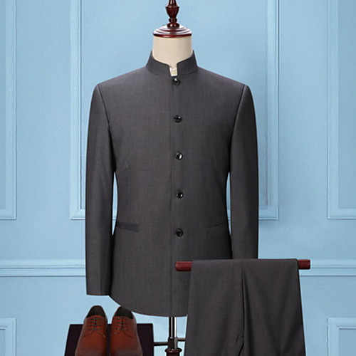 Men's Plus Size Suits, Solid Colored Stand Polyester Black / Dark Gray / Navy Blue / Slim
Men's Plus Size Suits, Solid Colored Stand Polyester Black / Dark Gray / Navy Blue / Slim