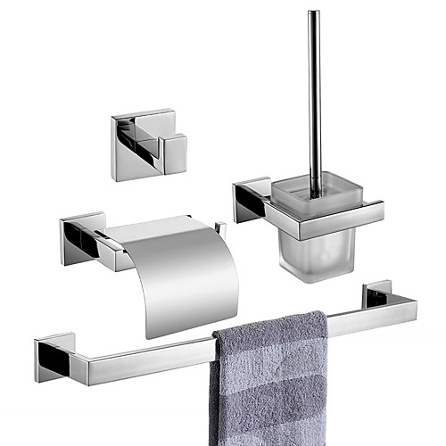 Bathroom Accessory Set / Robe Hook / Toilet Brush Holder Premium Design / Creative Contemporary / Traditional Glasses / Stainless Steel / Metal 4pcs - Bathroom Wall Mounted
Bathroom Accessory Set / Robe Hook / Toilet Brush Holder Premium Design / Creative Contemporary / Traditional Glasses / Stainless Steel / Metal 4pcs - Bathroom Wall Mounted