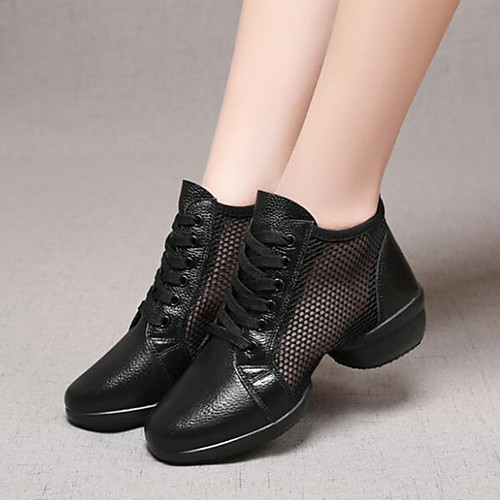 Women's Dance Shoes Leather / Nappa Leather Dance Sneakers Sneaker Thick Heel Customizable Black / White / Red / Performance / Practice
Women's Dance Shoes Leather / Nappa Leather Dance Sneakers Sneaker Thick Heel Customizable Black / White / Red / Performance / Practice