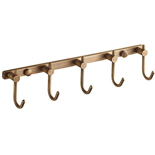 Bathroom Accessories Wall Coat Hook Rack with 5 Robe Hooks Brass Rustproof Wall Mount 1pc
Bathroom Accessories Wall Coat Hook Rack with 5 Robe Hooks Brass Rustproof Wall Mount 1pc