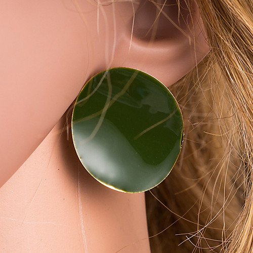 Women's Multicolor Stud Earrings Geometrical Precious Stylish European Modern Earrings Jewelry Dark Green / Yellow / Brown For Daily 1 Pair
Women's Multicolor Stud Earrings Geometrical Precious Stylish European Modern Earrings Jewelry Dark Green / Yellow / Brown For Daily 1 Pair