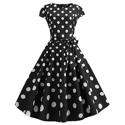 Audrey Hepburn Country Girl Polka Dots Retro Vintage 1950s Rockabilly Dress Masquerade Women's Costume Black Vintage Cosplay School Office Festival Sleeveless Medium Length A-Line
Audrey Hepburn Country Girl Polka Dots Retro Vintage 1950s Rockabilly Dress Masquerade Women's Costume Black Vintage Cosplay School Office Festival Sleeveless Medium Length A-Line