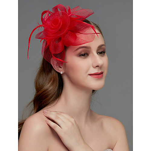 Net Fascinators / Headdress / Headpiece with Feather / Flower / Trim 1 Piece Wedding / Special Occasion / Horse Race Headpiece
Net Fascinators / Headdress / Headpiece with Feather / Flower / Trim 1 Piece Wedding / Special Occasion / Horse Race Headpiece